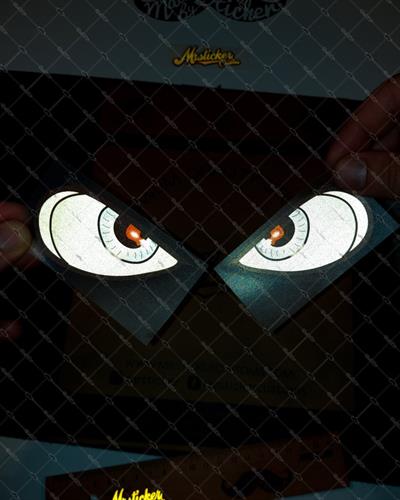 RFHLM87 Reflektif Kizgin Bakan Gozler Etiketi -2 Parca