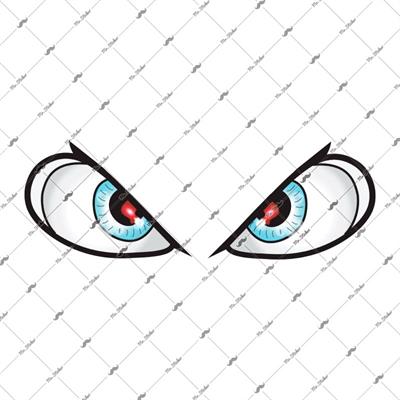 RFHLM87 Reflektif Kizgin Bakan Gozler Etiketi -2 Parca