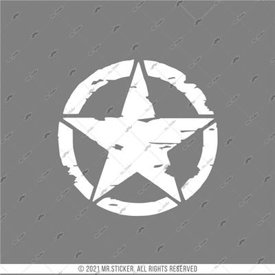 RFHLM89 Buyuk Boy - Reflektif Eskitilmis Desenli Asker Yildizi