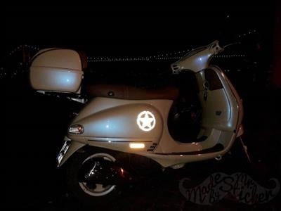 RFHLM89 Buyuk Boy - Reflektif Eskitilmis Desenli Asker Yildizi