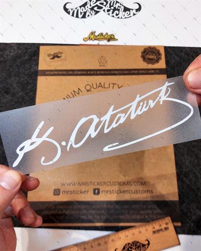 RFHLM95 Reflektif Kemal Ataturk Imzasi  - Buyuk Boy