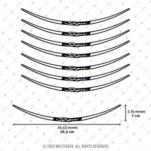 RFHLMBDL14 Avantaj Set Vespa Uyumlu Reflektif Super Yazili Jant Etiketi - Beyaz Renk