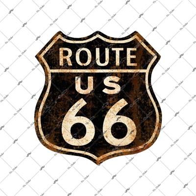 ROU2 Vintage Route 66 Etiketi