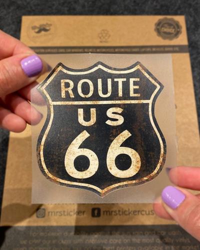 ROU2 Vintage Route 66 Etiketi