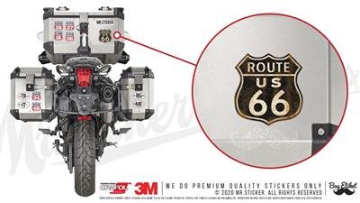 ROU2 Vintage Route 66 Etiketi