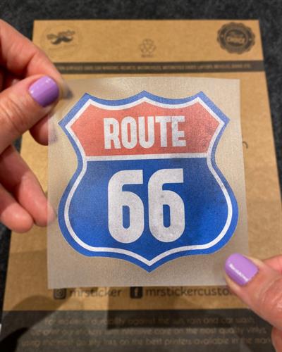 ROU4 Vintage Route 66 Etiketi