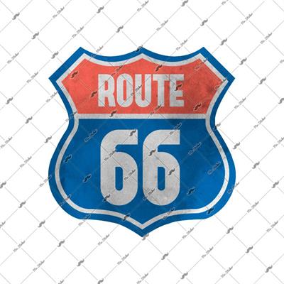 ROU4 Vintage Route 66 Etiketi