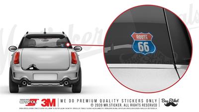ROU4 Vintage Route 66 Etiketi