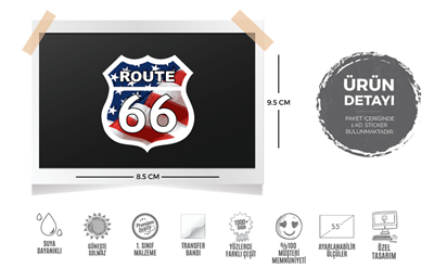 ROU6 Route 66 Etiketi