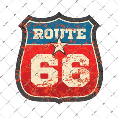 ROU8 Vintage Route 66 Etiketi