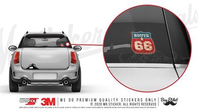 ROU8 Vintage Route 66 Etiketi