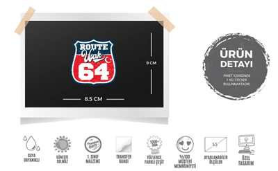 ROUP76 Route Uşak 64 Etiketi