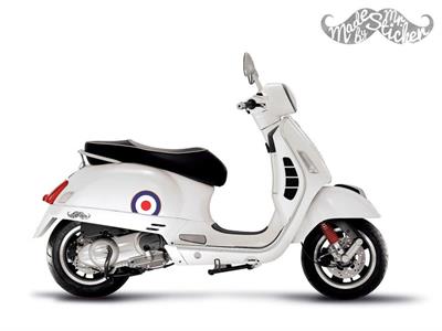 STS27 17cm (Orta Boy) Mavi Kırmızı Yarım Yuvarlak Sticker