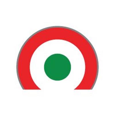 STS28 17cm (Orta Boy) Yeşil Kırmızı Yarım Yuvarlak Sticker