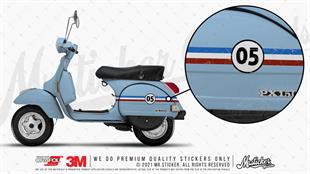 STS31VP Kişiye Özel Numaralı Eskitilmiş Bordo Beyaz Mavi Desenli Şerit