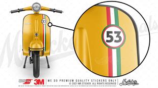 STS32VP Kişiye Özel Numaralı Kırmızı Beyaz Yeşil Desenli Şerit Seti