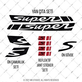 STS48 Vespa Primavera Sprint Uyumlu Yan Cita Sticker Seti