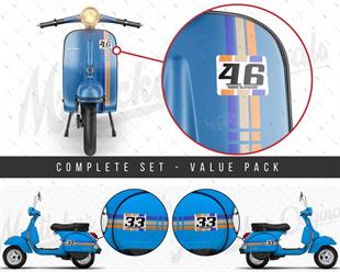 STS55VP Mavi Krem Turuncu Desenli Şerit