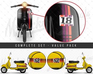 STS56VP Mor Bordo Turuncu Desenli Şerit