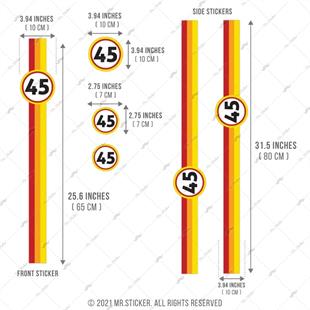 STS57VP Sari Turuncu Kirmizi Desenli Şerit