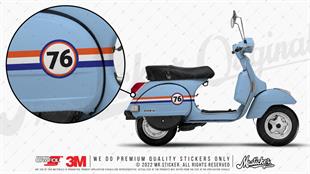 STS59VP Turuncu Beyaz Lacivert Desenli Şerit