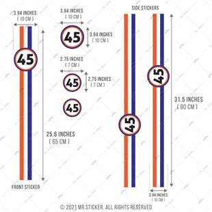 STS59VP Turuncu Beyaz Lacivert Desenli Şerit