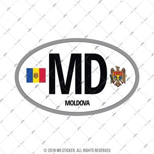 ULK26 Moldovya (MD) Reflektif Ulke Etiketi