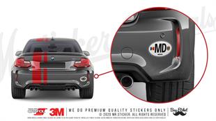 ULK26 Moldovya (MD) Reflektif Ulke Etiketi