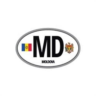ULK26 Moldovya (MD) Reflektif Ulke Etiketi