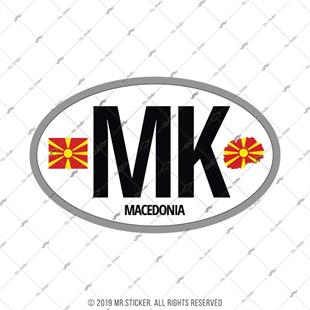 ULK27 Makedonya (MK) Reflektif Ulke Etiketi