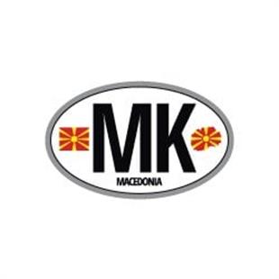ULK27 Makedonya (MK) Reflektif Ulke Etiketi