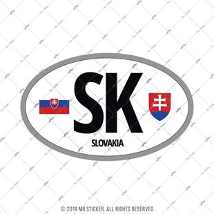 ULK31 Slovakya (SK) Reflektif Ulke Etiketi