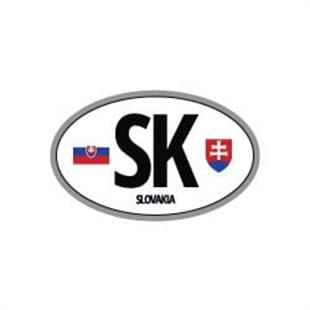 ULK31 Slovakya (SK) Reflektif Ulke Etiketi