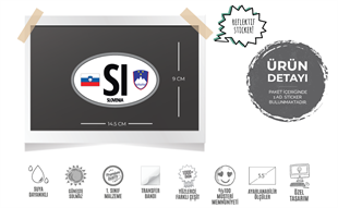 ULK32 Slovenya (SI) Reflektif Ulke Etiketi