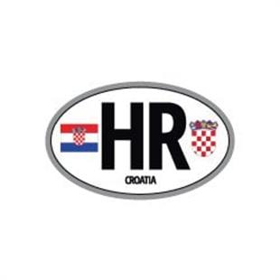 ULK34 Hirvatistan (HR) Reflektif Ulke Etiketi