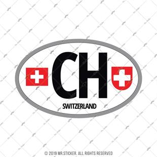 ULK44 Isvicre (CH) Reflektif Ulke Etiketi