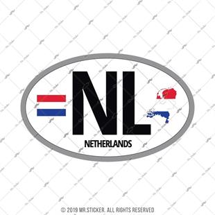 ULK45 Hollanda (NL) Reflektif Ulke Etiketi