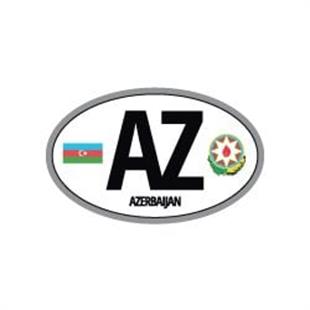 ULK58 Azerbaycan (AZ) Reflektif Ulke Etiketi
