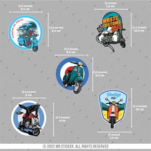 VSPBDL6 Scooter Sticker Seti