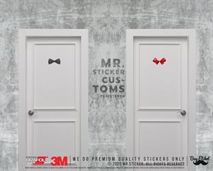 WC16 Bay Bayan Tuvalet Simgesi Etiket Seti