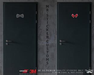 WC16 Bay Bayan Tuvalet Simgesi Etiket Seti