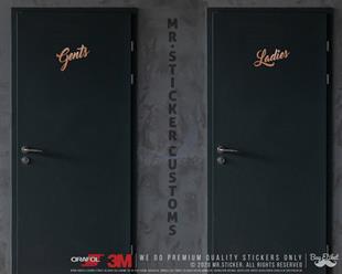 WC18 Ladies Yazili Bayan Tuvalet Simgesi Etiketi