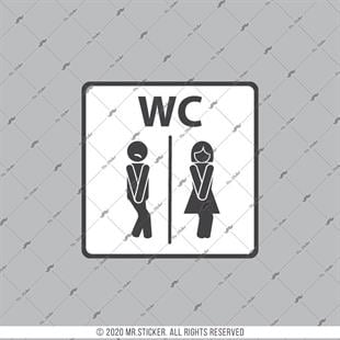 WC22 Unisex Tuvalet Simgesi Etiketi
