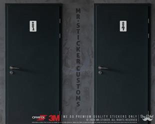 WC23 Bay Bayan Tuvalet Simgesi Seti