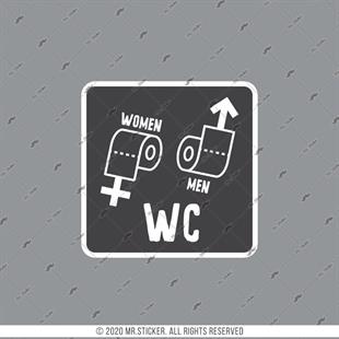 WC24 Unisex Tuvalet Simgesi Etiketi