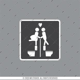 WC26 Unisex Tuvalet Simgesi Etiketi