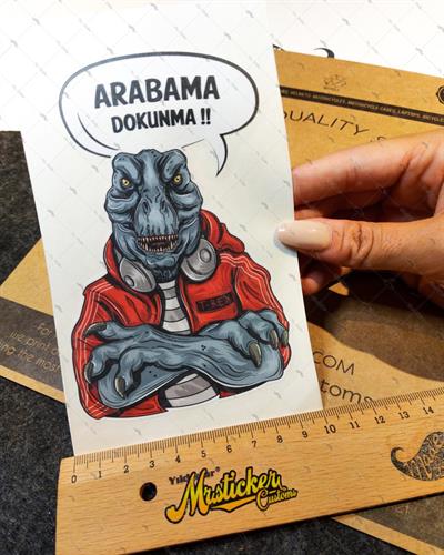 WRN26 Arabama Dokunma Kizgin Dinazor Etiketi