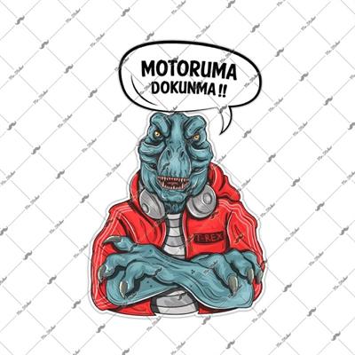 WRN32 Motoruma Dokunma Kizgin Dinazor Etiketi