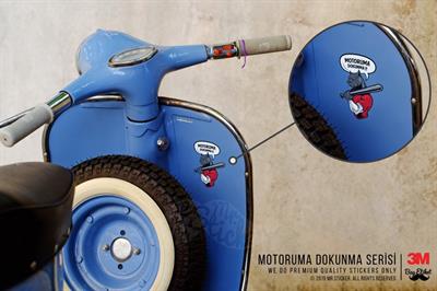 WRN35 Motoruma Dokunma Kizgin Pitbull Etiketi