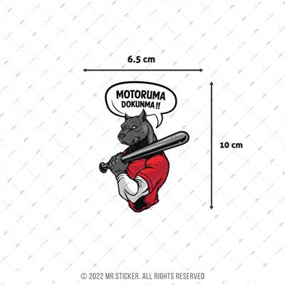 WRN35 Motoruma Dokunma Kizgin Pitbull Etiketi